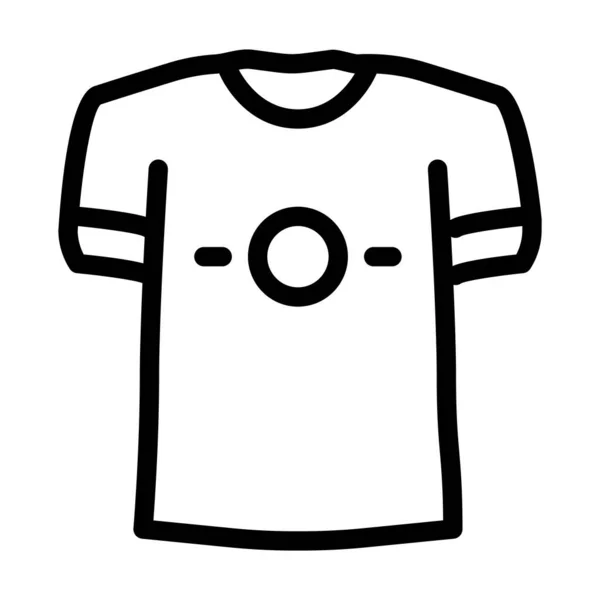 T-shirts et illustration vectorielle d'icône de ligne à manches courtes — Image vectorielle