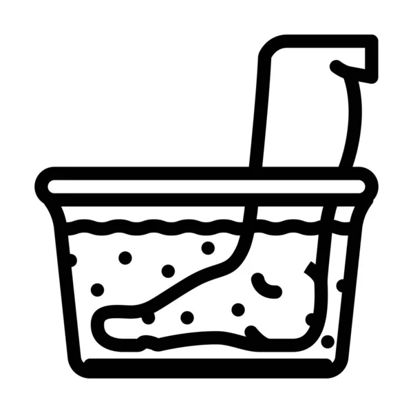 Water massage line icon vector illustration — Vetor de Stock