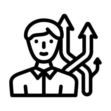 Satış çizgisi ikon vektör illüstrasyonunun farklı yönleri