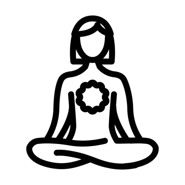 Mantra meditation line icon vector illustration — Vettoriale Stock