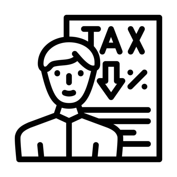 Ilustrace vektoru řádku daňového poradenství — Stockový vektor