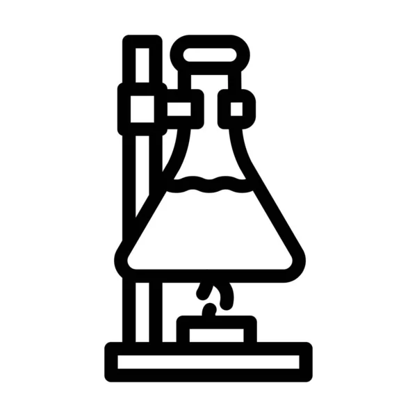 Experimentos en laboratorio herramienta línea icono vector ilustración — Vector de stock