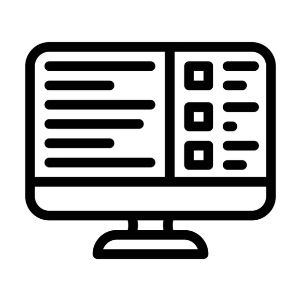 Test online line icon vector illustration — стоковый вектор