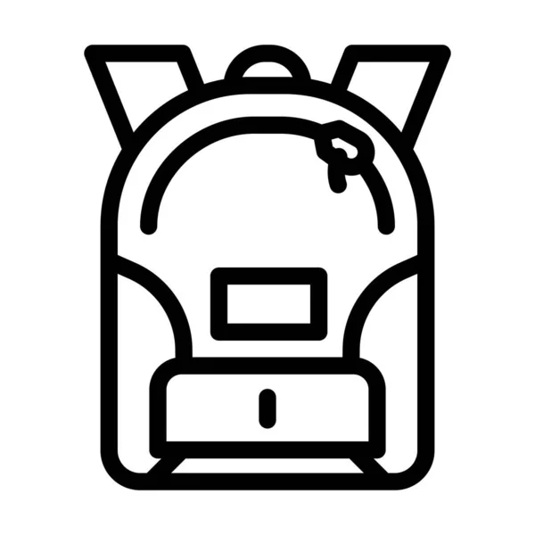 Backpack bag line icon vector illustration — Vector de stock