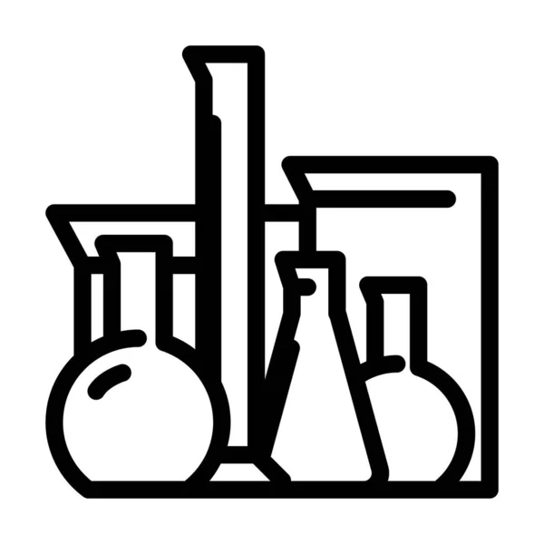 Chemical cabinet equipment line icon vector illustration — 스톡 벡터