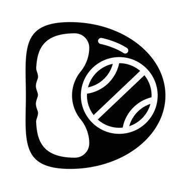 puf minderi aksesuar simge vektör illüstrasyonu