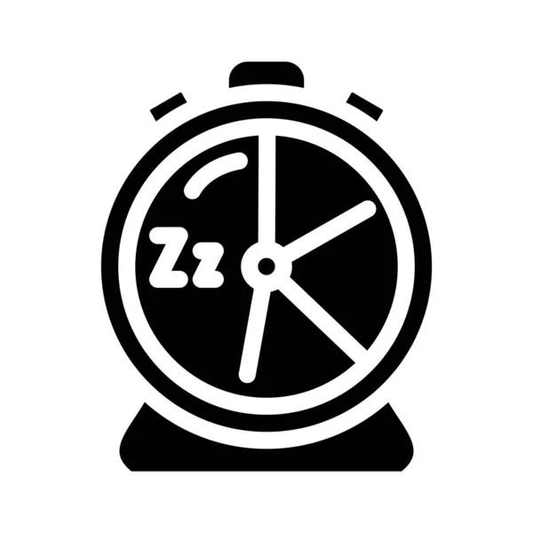 Schlaf Stunden Glyphen Symbol Vektor Illustration — Stockvektor