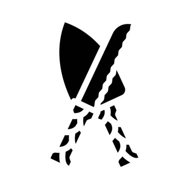 kek bıçağı sembolü vektör illüstrasyonu