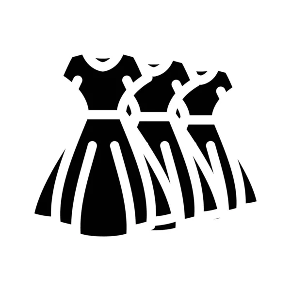 Bridesmaid dress glyph icon vector illustration — Wektor stockowy