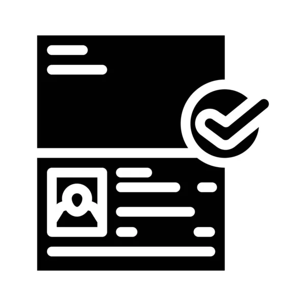 Passport compliance glyph icon vector illustration — Stock vektor