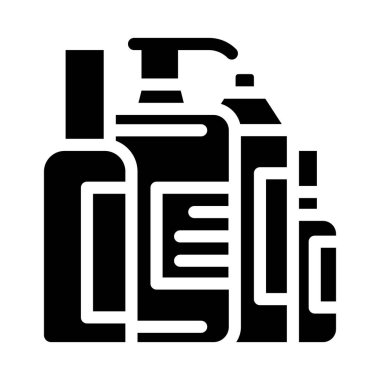 Cilt kozmetik set kabartma vektör çizimi