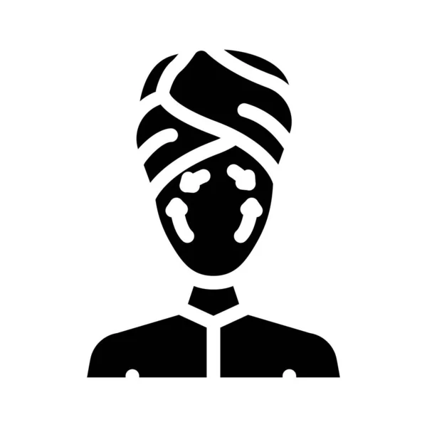 Lifting facial skin glyph icon vector illustration — Stock Vector