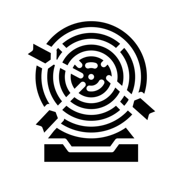 Purpose targeting glyph icon vector illustration — Archivo Imágenes Vectoriales