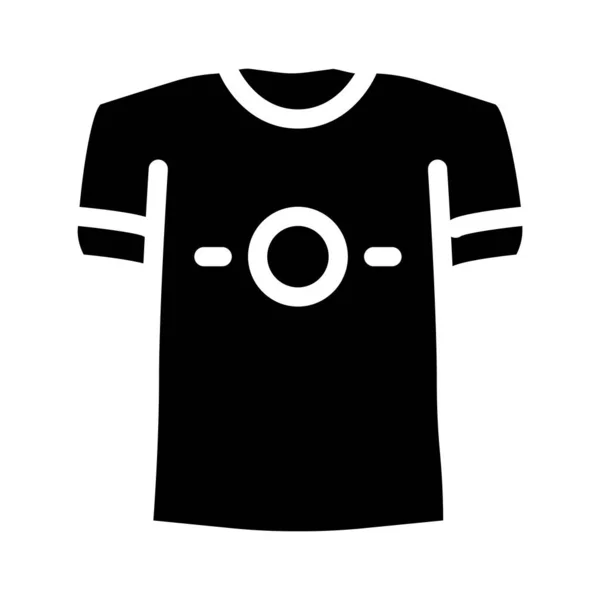 T-shirty i ikona wektora glifu krótkiego rękawa ilustracja — Wektor stockowy