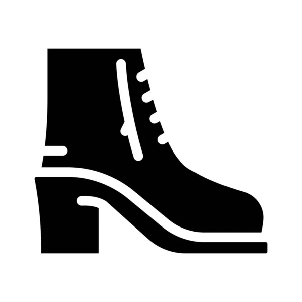 Shoe woman glyph icon vector illustration — Stock Vector
