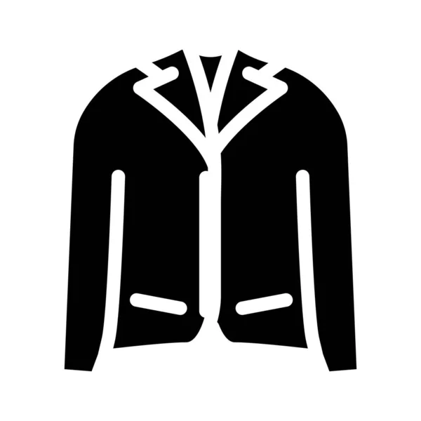 Chaqueta ropa glifo icono vector ilustración — Vector de stock