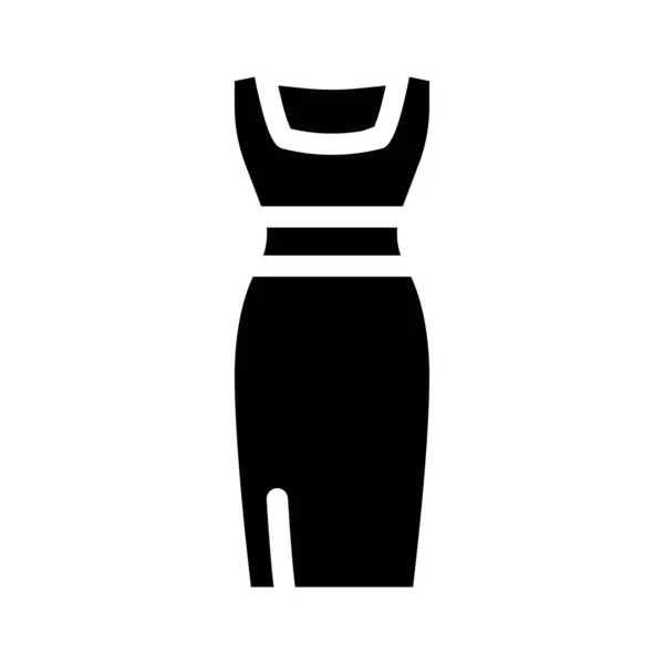 Dresses little black dresses glyph icon vector illustration — Archivo Imágenes Vectoriales