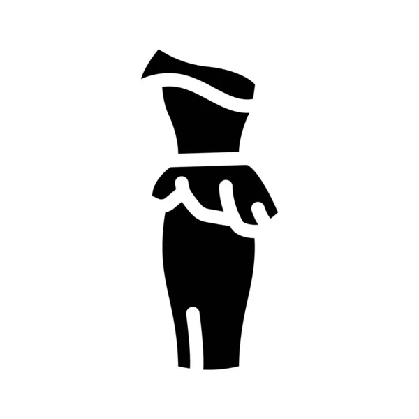 Jurken cocktail glyph pictogram vector illustratie — Stockvector