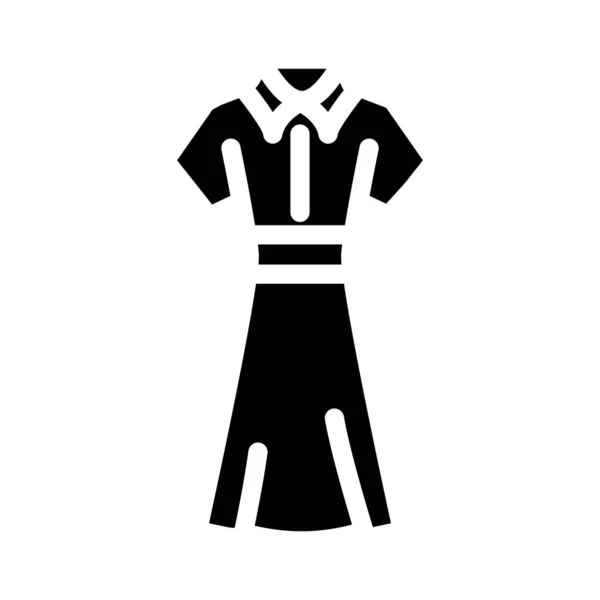 Vestidos de día y glifo casual icono de ilustración vectorial — Vector de stock