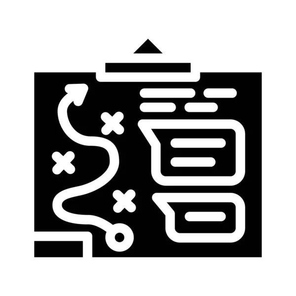 Plan business strategy glyph icon vector illustration — Archivo Imágenes Vectoriales