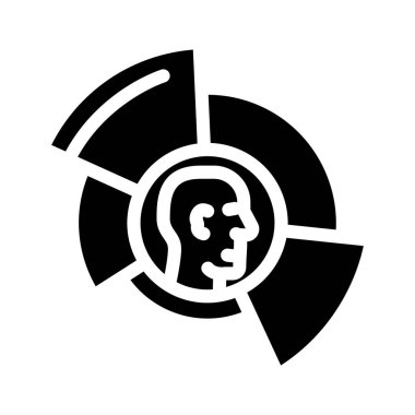 Yetenek lideri glyph ikon vektör çizimi