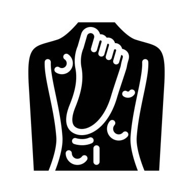 arka ve bacak shiatsu sembol vektör illüstrasyonu