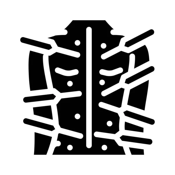 Akupunktura orientální masážní vektorový obrázek ikony glyfu — Stockový vektor