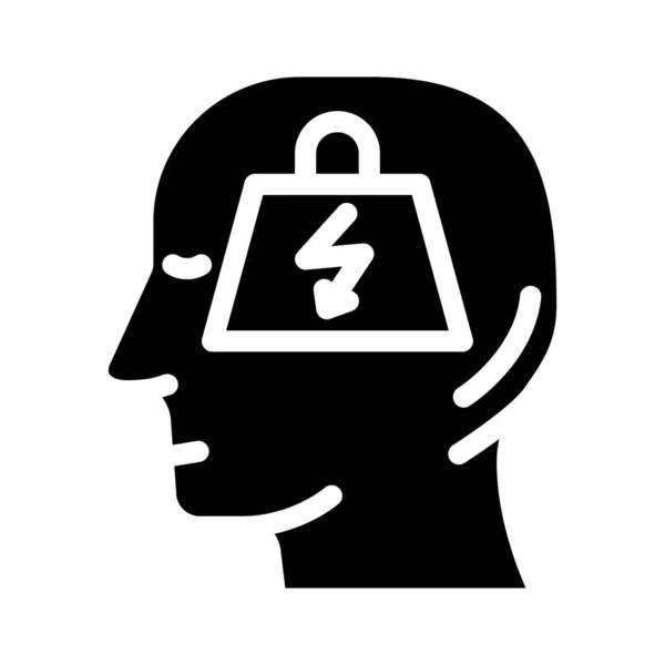 Stress treatment glyph icon vector illustration — стоковый вектор