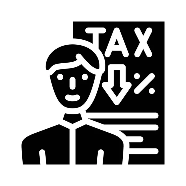 Φορολογικές συμβουλές εικόνα διάνυσμα εικονίδιο glyph — Διανυσματικό Αρχείο