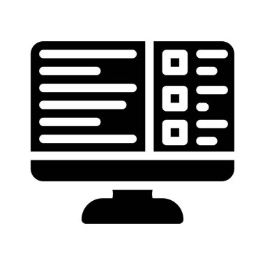 Çevrimiçi glifin vektör illüstrasyonunu test et