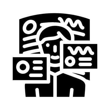 ar artırılmış gerçeklik sembolü vektör illüstrasyonu