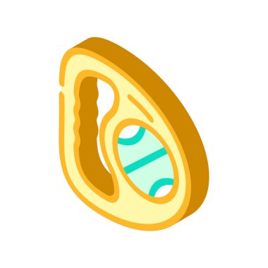 puf çuvalı aksesuar izometrik ikon vektör çizimi