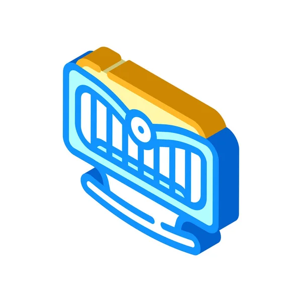 Rocking bed isometric icon vector illustration — стоковый вектор