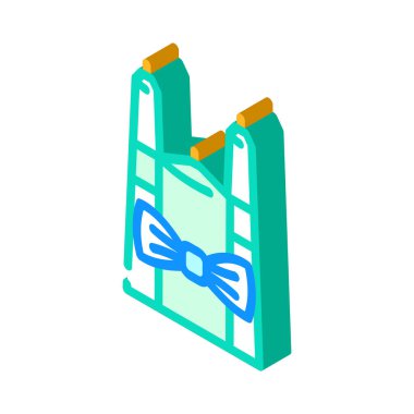 Gelin ve damat izometrik ikon vektör illüstrasyonu için mumlar