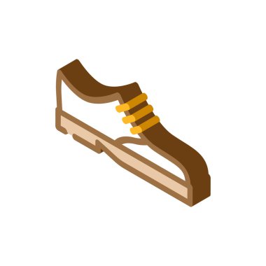 Damat izometrik ikon vektör çizimi için ayakkabılar