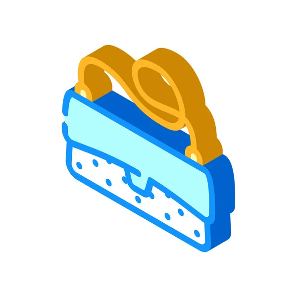 클러치 백 isometric icon vector illustration — 스톡 벡터