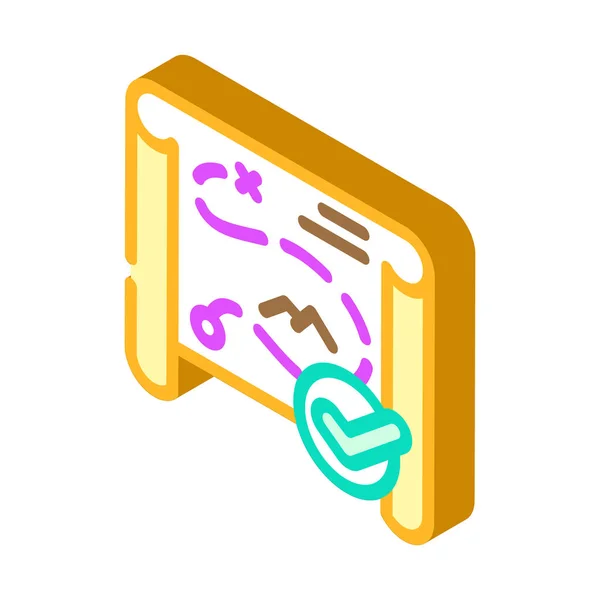 Strategy, map or route compliance isometric icon vector illustration —  Vetores de Stock