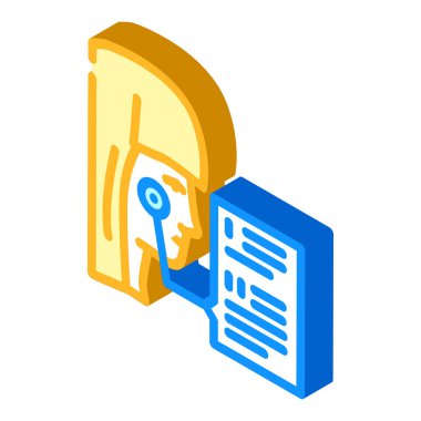 karmaşık yüz temizleme izometrik ikon vektör çizimi