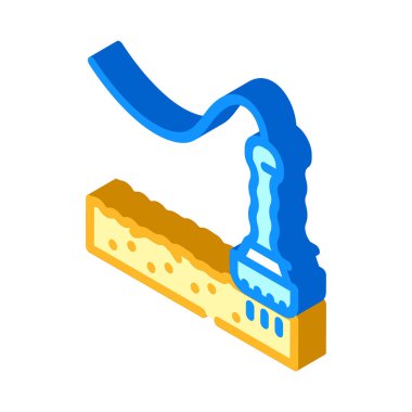 lazer yüzeyi izometrik ikon vektör çizimi