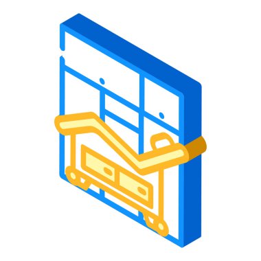 Güzellik salonu izometrik ikon vektör çizimi