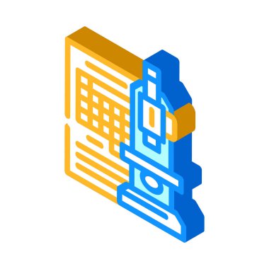 Bilimsel yaklaşım izometrik ikon vektör çizimi