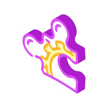 dürüstlük süreci izometrik ikon vektör çizimi