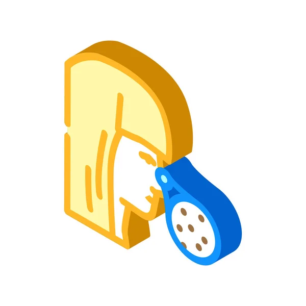 Black spots on face isometric icon vector illustration — 스톡 벡터