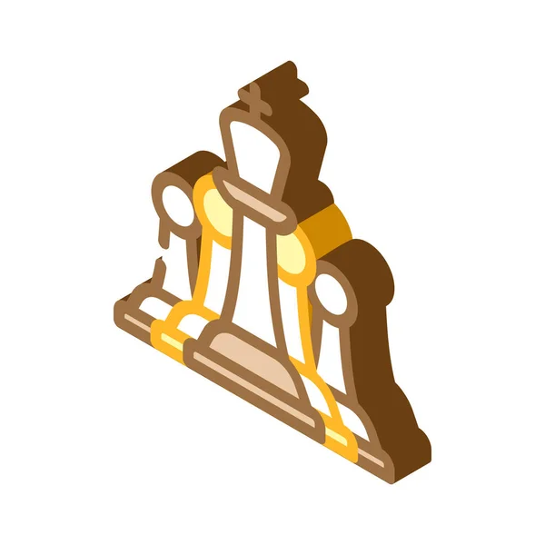 Chess game isometric icon vector illustration — 스톡 벡터