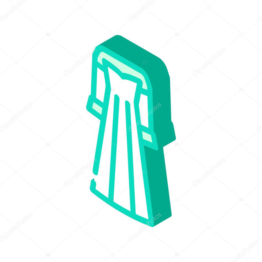 dresses evening gowns isometric icon vector illustration