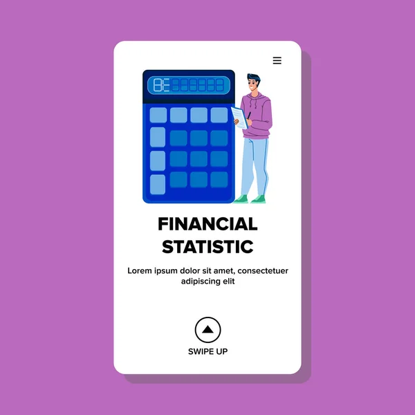 Accountant financiële statistiek Vector — Stockvector