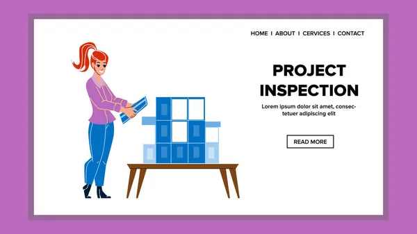 Vecteur d'inspection de projet — Image vectorielle
