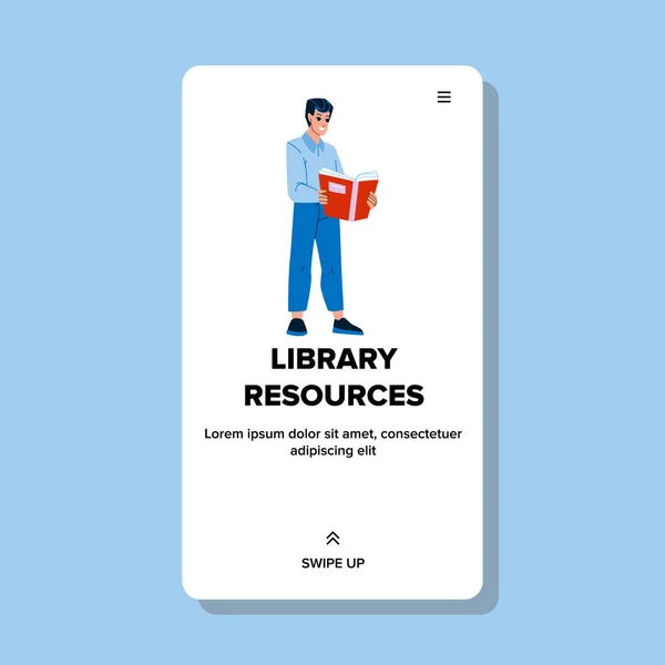 Vetor de recursos bibliotecários —  Vetores de Stock