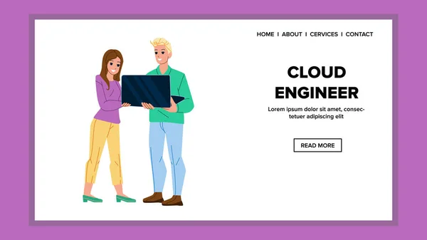 Ingénieur Cloud vecteur — Image vectorielle