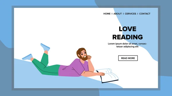Διάνυσμα ανάγνωσης αγάπης — Διανυσματικό Αρχείο